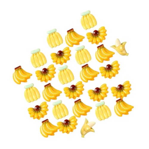 BESTonZON 100st Simulierte Mini-Banane Bananen-süßigkeit Realistisch Große Gefälschte Pflanze Obst Miniatur-künstliche Bananen Bananenblatt Schmuckstücke Bananenstecker Yellow Harz BESTonZON 100st Simulierte Mini-Banane Bananen-süßigkeit Realistisch Große Gefälschte Pflanze Obst Miniatur-künstliche Bananen Bananenblatt Schmuckstücke Bananenstecker Yellow Harz von BESTonZON
