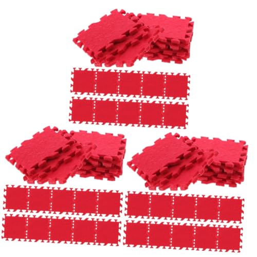 BESTonZON 108 STK Puppenhaus Matte Miniatur-Spielmattenfliesen Miniatur-Bodenmatte spielzeugteppich Spielzeug Teppich Puzzlematte Wohnkultur Mini-Hausschmuck Mini-Hausbedarf Nähen Requisiten von BESTonZON