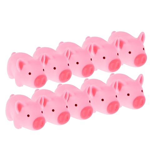 BESTonZON 10St Badespielzeug Bad rosa Schweinchenspielzeug Geschenke für Kinder kindergeschenke Spielzeug badewanne Vier Gummischwein Spielzeug Badespielzeug für Babys Mini Düse von BESTonZON