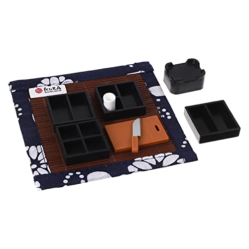 BESTonZON 10St Bento-Matte Mini-Sushi-Bento Sushi-Miniaturfiguren kleine Lebensmittel-Sammlerstücke Mini Mini Toys Mat Parts Sushi-Platten-Modell Mini-Sushi-Teller-Ornament Harz von BESTonZON