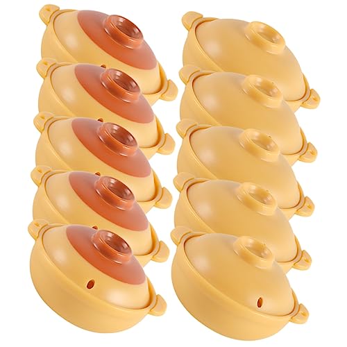 BESTonZON 10St Casserole Prop-Modell bastelset bastelzeug für -Küchenutensilien -Kochgeschirr Puppenhaus Topf Mini-Puppenhauszubehör Miniatur-Dinge Plastik von BESTonZON