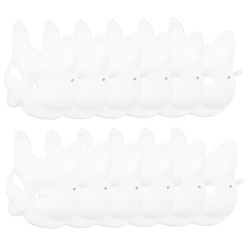 BESTonZON 10stücke Masken Unbemalte Papiermasken Zum Anmalen Für Karneval Halloween Und Cosplay Kreative Bastelideen Für Erwachsene von BESTonZON
