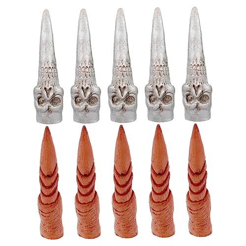 BESTonZON 10St Hexennagel-Set Aufkleber Kostüm Nägel Halloween-Nagelklauen Halloween Kosmetik Halloween Horror deko Halloween-Nagelabdeckung Halloween-Nagelstütze Emulsion von BESTonZON