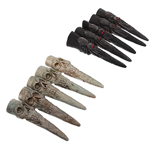 BESTonZON 10St Hexennagel-Set Halloween schminke Halloween Make up Vampir-Kleidung Halloween-Kostümzubehör falsche Fingernägel Halloween-Hexennägel Fingernägel für Halloween Plastik von BESTonZON