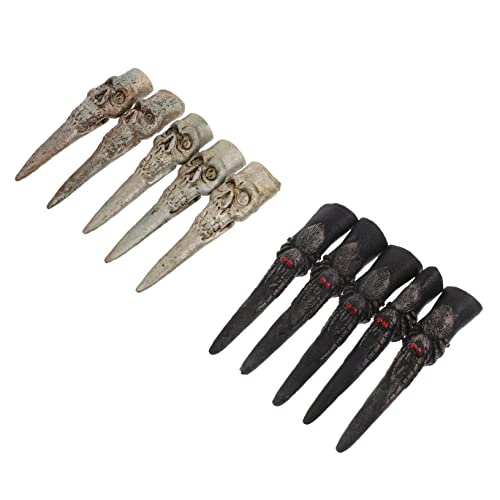 BESTonZON 10St Hexennagel-Set Vampirnägel Halloween-Cosplay-Finger Halloween gefälschte Fingerrequisiten Hände Halloween schminke Halloween Make up Hexennägel gefälschte Fingernägel Plastik BESTonZON 10St Hexennagel-Set Vampirnägel Halloween-Cosplay-Finger Halloween gefälschte Fingerrequisiten Hände Halloween schminke Halloween Make up Hexennägel gefälschte Fingernägel Plastik von BESTonZON