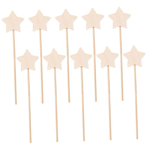 BESTonZON 10St Stern Zauberstab Feenflügel für Mädchen Feenstab Bastelmaterial für basteln für spielzeuge Kinderkommode Zauberstäbe für Feenstäbe in Sternform Holz BESTonZON 10St Stern Zauberstab Feenflügel für Mädchen Feenstab Bastelmaterial für basteln für spielzeuge Kinderkommode Zauberstäbe für Feenstäbe in Sternform Holz von BESTonZON
