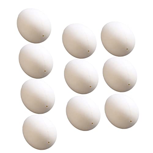 BESTonZON 10St bemalte Eier Schwimmbad Mini-Eier Eierspender Dekorbehälter Eierhalter ostereier basteln für ostern easter Eierspielzeug -Ei- Plastik Weiß von BESTonZON