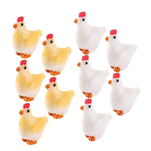 BESTonZON Realistische Harz Huhn Figuren Set 10 Stücke Henne Dekorationen für Landschaft BESTonZON Realistische Harz Huhn Figuren Set 10 Stücke Henne Dekorationen für Landschaft von BESTonZON