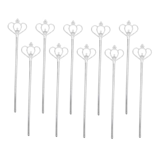 BESTonZON 10St kleines Mädchen Zauberstab Lichterketten Lichterkette batteriebetrieben Partydekorationen Fairy Wand Kinderkleider Toys Feenstäbe für Party Mädchenfeenstöcke Plastik von BESTonZON