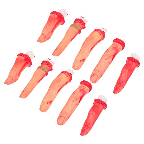 BESTonZON 10Stücke Halloween Fake Finger Blutige Finger Requisiten Für Gruselige Dekoration Für Halloween Partys Und Themen Events Leicht Und Tragbar BESTonZON 10Stücke Halloween Fake Finger Blutige Finger Requisiten Für Gruselige Dekoration Für Halloween Partys Und Themen Events Leicht Und Tragbar von BESTonZON