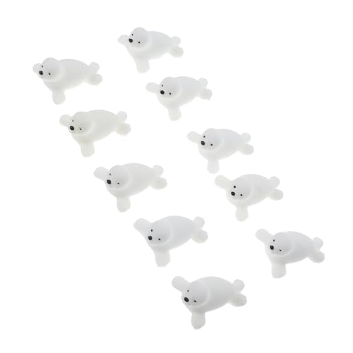 BESTonZON 10Stücke Mini Meerestiere Figuren Handbemalt Realistische Kunstharz Modelle für Terrarien Mikrolandschaften Schreibtischdekoration Weiß Details von BESTonZON