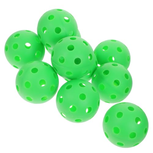 BESTonZON 10st Baseball-übungsball Indoor-Pickleball-bälle Spielplatz Aufblasbare Fußbälle Mini-fußball Trichter Rugby Essiggurke Pädagogischer Lochball Kinderball Eva Light Green von BESTonZON