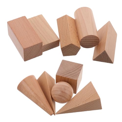 BESTonZON 10 Stücke Holz Geometrische Feste Modell Für Kinder Form Spielzeug Mathematik Kindergarten Pädagogisches Spielzeug Feste Blöcke Set BESTonZON 10 Stücke Holz Geometrische Feste Modell Für Kinder Form Spielzeug Mathematik Kindergarten Pädagogisches Spielzeug Feste Blöcke Set von BESTonZON