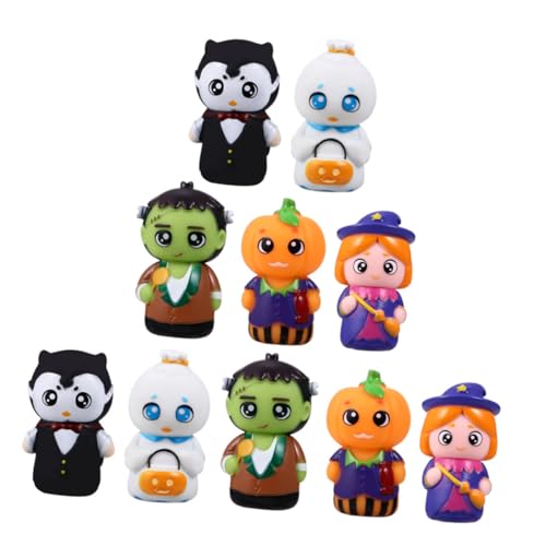 BESTonZON 10st Halloween-fingerpuppen Automatisch Geschirrspielzeug Netz Augenmaske Augenmaske Aus Papier Haustier Aquarienpflanzen Künstlich Kleine Futterspielzeuge Kind Tischplatte Rad PVC von BESTonZON