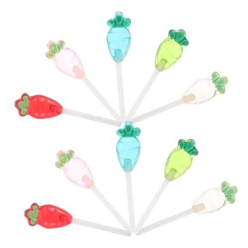 BESTonZON Miniatur-Lollipop-simulationsmodell Für Puppen 10-teiliges Set Kunstsüßigkeiten Für Projekte Mini-Lollipop-Spielzeug Aus Kunststoff von BESTonZON