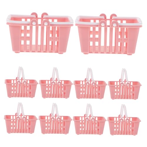 BESTonZON Puppenhaus-Spiel-mini-einkaufskörbe 10er-Set Mini-körbe Für Jungen Und Mädchen von BESTonZON