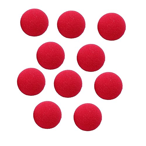 BESTonZON 10stücke Rote Schwamm-clownnasen Lustige Party-accessoires Für Halloween Karneval Und Cosplay Requisiten Für Kostümpartys Und Familienfeiern von BESTonZON