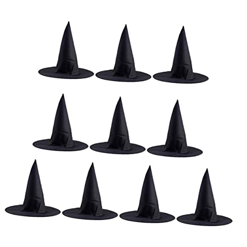 BESTonZON 10st Zaubererhut Halloween-hexenmütze Hexenhut-baumspitze Halloween-cosplay-hut Party Halloween -ornamente Im Freien Hexenhüte Masse Hexen-cosplay-hut Hexenkostüm Black Stoff BESTonZON 10st Zaubererhut Halloween-hexenmütze Hexenhut-baumspitze Halloween-cosplay-hut Party Halloween -ornamente Im Freien Hexenhüte Masse Hexen-cosplay-hut Hexenkostüm Black Stoff von BESTonZON