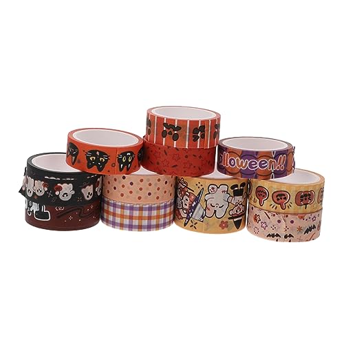 BESTonZON 11 Rolle Halloween-Washi-Tape Halloween Halloween assecoires Scrapbook Stickers streudekor Halloween schreibwaren Aufkleber für die Dekoration Bastelaufkleber Papier BESTonZON 11 Rolle Halloween-Washi-Tape Halloween Halloween assecoires Scrapbook Stickers streudekor Halloween schreibwaren Aufkleber für die Dekoration Bastelaufkleber Papier von BESTonZON