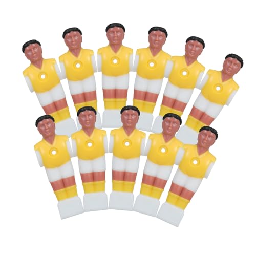 BESTonZON 11st Tischfußballspieler Kicker-ersatzspieler Figuren Von Fußballspielern Tischfußballspieltisch Tischfußball-Mann-Statue Stange Kicker Zubehör Yellow Umweltfreundlicher Kunststoff von BESTonZON