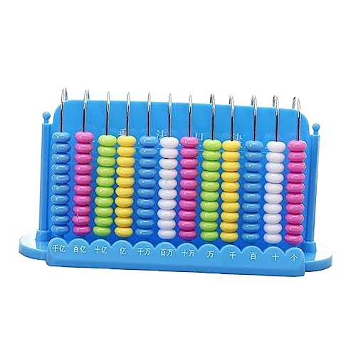 BESTonZON 12 Abakus kindererziehung aufklärung Kinderbildung rechenbrett taschenrechner Schulanfang Abacus pädagogisches Zählwerkzeug berechnen Werkzeuge Plastik Blue von BESTonZON