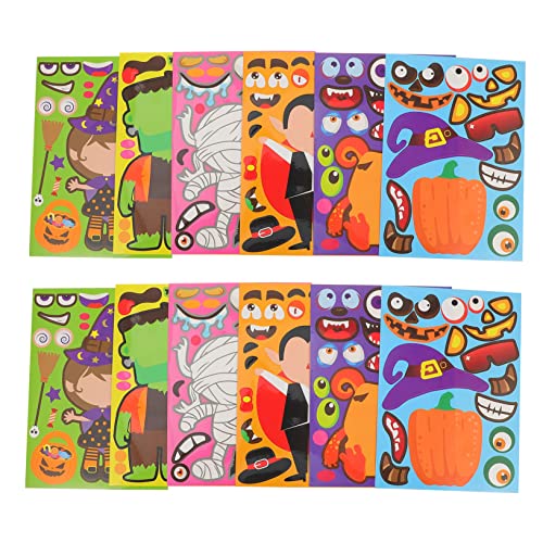 BESTonZON 12 Blätter Aufkleber Kid Puzzles Puzzles Halloween Decals Decals Papier BESTonZON 12 Blätter Aufkleber Kid Puzzles Puzzles Halloween Decals Decals Papier von BESTonZON
