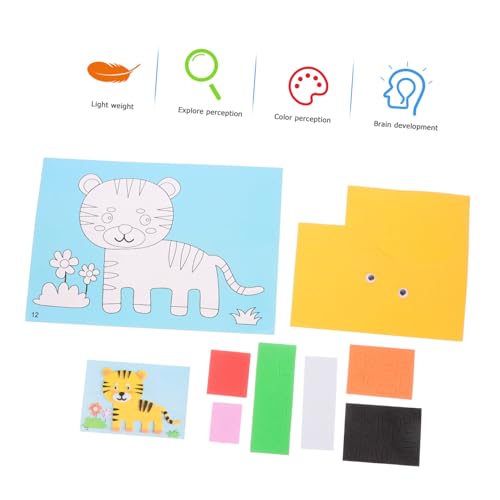 BESTonZON 12 Blatt Teiliges Tierpuzzle Sticker Bunte Eva Puzzle Aufkleber zum Basteln Lernspielzeug Kreativität und Logischem Denken Sicher und Handfreundlich BESTonZON 12 Blatt Teiliges Tierpuzzle Sticker Bunte Eva Puzzle Aufkleber zum Basteln Lernspielzeug Kreativität und Logischem Denken Sicher und Handfreundlich von BESTonZON