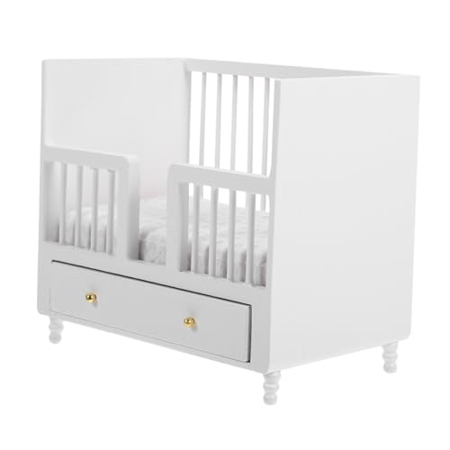 BESTonZON Miniatur-hausbett Für Kleinkinder Maßstab 112 Mini-krippenspielzeug Dekoration Für Jungen Und Mädchen von BESTonZON