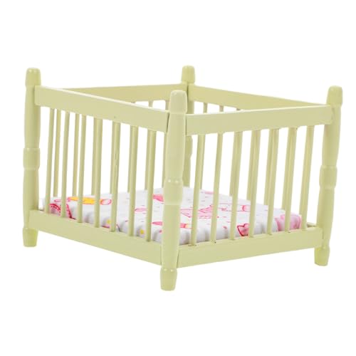 BESTonZON Doll House 12 Maßstab Wiege Für Puppenhaus Kinderzimmer Mini Crib Öbel Für Kreative Spielwelten Puppenmöbel Zubehör Puppenhaus Zubehör Miniatur BESTonZON Doll House 12 Maßstab Wiege Für Puppenhaus Kinderzimmer Mini Crib Öbel Für Kreative Spielwelten Puppenmöbel Zubehör Puppenhaus Zubehör Miniatur von BESTonZON