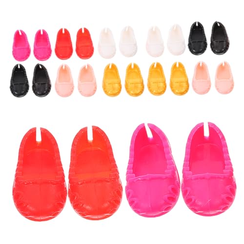 BESTonZON Schicke Mini-puppenschuhe in Mehreren Farben Anziehschuhe Für Mädchen Flacher Komfort Perfekte Spielzeugschuhe Für Puppen von BESTonZON