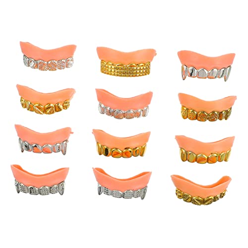 BESTonZON 12 Pcs Halloween-Zahnersatz Halloween schminke Halloween Make up Pranks Halloween- deko Halloween Costume idea Vampir gefälscht Imitation von Buckelzähnen Prothesenzubehör Überzug von BESTonZON