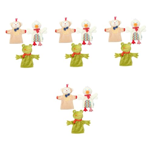 BESTonZON 12 STK Ente Früherziehung Spielzeug Cartoon-Puppen Spielzeug Für Babys Kinderspielzeug Puppen Für Kinder Spielzeugtiere Pp Baumwolle Marionettenpuppe Eltern-Kind Dreidimensional von BESTonZON