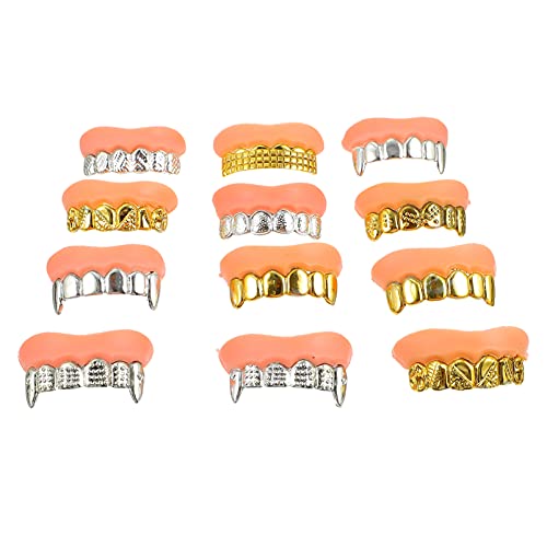 BESTonZON 12 STK Halloween-zahnersatz Bausatz Schläger Vogelscheuche Vampir Masken Gesicht Maskerade Gefälscht Reißzähne Piercing Zähne Kappen Zähne Verkleiden Silberkappen Für Die Zähne PVC BESTonZON 12 STK Halloween-zahnersatz Bausatz Schläger Vogelscheuche Vampir Masken Gesicht Maskerade Gefälscht Reißzähne Piercing Zähne Kappen Zähne Verkleiden Silberkappen Für Die Zähne PVC von BESTonZON