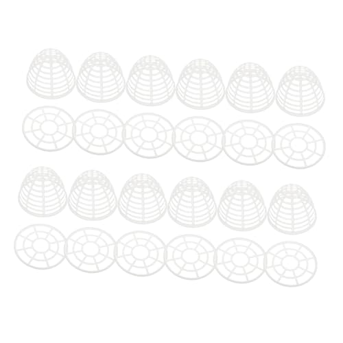 BESTonZON 12 Sätze Teiliges Puppen rockgestell mit Panniers und Sockeln Praktische Kunststoff unterstützung für Puppen unterröcke als Dekoration und Fotorequisite von BESTonZON