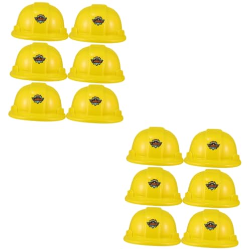 BESTonZON 12 Stk Werkzeughut Bergmann Schutzhelm Bauhüte für Kinderparty Babygeschenke Baby zeug Arbeitermützen Spielzeug Partyhut für Kinder Haustier Feuerhut schmücken Spielzeugset bilden von BESTonZON