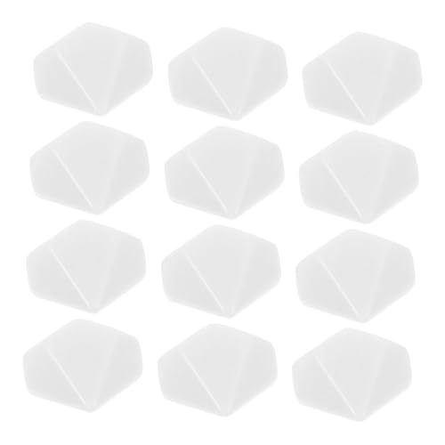 BESTonZON 12 Stück 10 Nackte Würfel Leere Würfel Brettspiele Selber Machen Euchre-würfel Leeres Brettspiel Runde Schleifscheiben Würfel Für Das Klassenzimmer Dados Acryl Weiß von BESTonZON