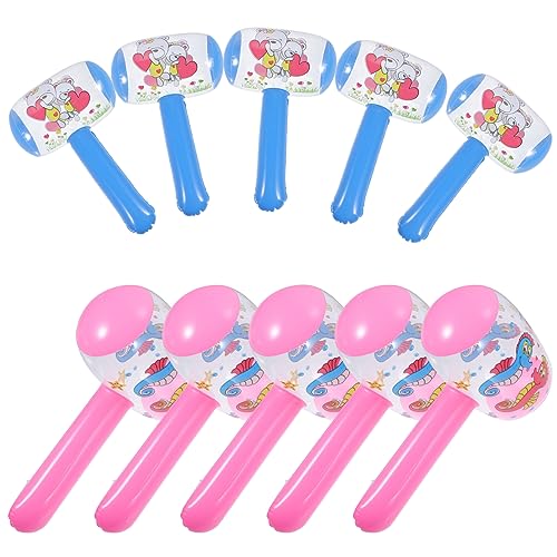 BESTonZON 12 Stück Aufblasbarer Hammer mit Glockengriff für Partys Geburtstagsgeschenke und Spielspaß Sicher und Lustig für Kleine Zufällige Farbe von BESTonZON