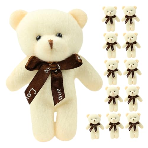BESTonZON 12 Stück Bären Schlüsselanhänger Entzückende Schildkröte Tierkissen Bärenspielzeug Kleiner Stoffbär Plüsch Teddies Puppentier Miniatur Großer Bär Dinosaurier Tiere von BESTonZON