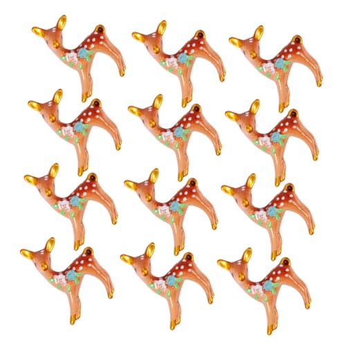 BESTonZON Realistisches Mini-hirschfiguren-Set Basteldekorationen Y-Figuren Miniatur-gartenstatuen Weihnachtsdekor Für Zuhause von BESTonZON