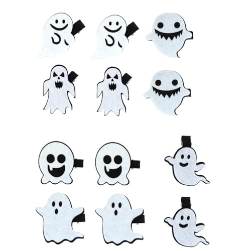 BESTonZON 12 Stück Halloween Clip Ghost Haarnadel Halloween-haarspangen Halloween-dekorationen Halloween-geist-haarspange Haarspangen Für Mädchen Geisterhaarspange Haarschmuck Weiß Filzstoff BESTonZON 12 Stück Halloween Clip Ghost Haarnadel Halloween-haarspangen Halloween-dekorationen Halloween-geist-haarspange Haarspangen Für Mädchen Geisterhaarspange Haarschmuck Weiß Filzstoff von BESTonZON