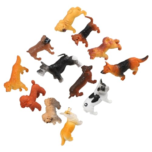 BESTonZON Niedliche Miniatur-hundefiguren – 12 Stück Plastiktiere Spielzeug Für Kinder Und Dekoration von BESTonZON