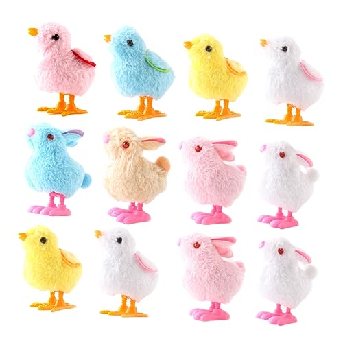 BESTonZON 12 Stück Küken Aufziehspielzeug für kindergeschenke Wind-up geschenketueten partygeschenke Fun Toy Rabbit Toys Aufziehpuppen Uhrwerk Küken BESTonZON 12 Stück Küken Aufziehspielzeug für kindergeschenke Wind-up geschenketueten partygeschenke Fun Toy Rabbit Toys Aufziehpuppen Uhrwerk Küken von BESTonZON