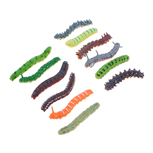 BESTonZON 12 Stück Künstliche Raupe Miniaturen Gefälschte Fehler Figur Streich Gefälschte Raupe Plastik BESTonZON 12 Stück Künstliche Raupe Miniaturen Gefälschte Fehler Figur Streich Gefälschte Raupe Plastik von BESTonZON