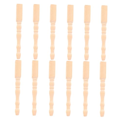 BESTonZON 12 Stück Maßstab Leichte Kindersichere Puppenhaus Tischbeine für DIY Möbel Zubehör BESTonZON 12 Stück Maßstab Leichte Kindersichere Puppenhaus Tischbeine für DIY Möbel Zubehör von BESTonZON