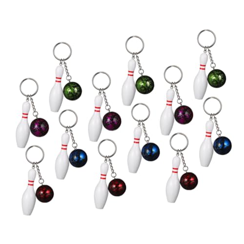 BESTonZON 12 Stück Mini Bowling Schlüsselanhänger Süße Sport Souvenirs für Bowling Partys Dekoration für Schlüssel und Taschen Langlebig und Praktisch BESTonZON 12 Stück Mini Bowling Schlüsselanhänger Süße Sport Souvenirs für Bowling Partys Dekoration für Schlüssel und Taschen Langlebig und Praktisch von BESTonZON