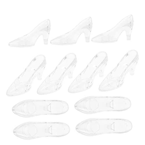 BESTonZON 12 Stück Mini Deko Mini Schuhe Transparente Desktop Dekoration Heimdekoration Dekorative Kristallschuhe Zarte Mini Schuhe Transparente Schuh Dekoration Desktop von BESTonZON
