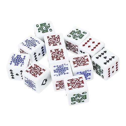 BESTonZON Acryl Poker Würfel Spiel Set 16mm Weiß Würfel Chips Tragbare Für Parteien Gaming von BESTonZON
