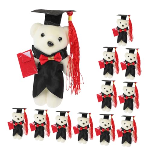 BESTonZON 12 Stück Puppenstraußmaterial Abschluss Stofftiere Plüsch-abschlussbär Abschlusspuppe Abschluss Stofftier Bär High-School-abschlussbär Abschluss Bär Grad Bär Plastik von BESTonZON