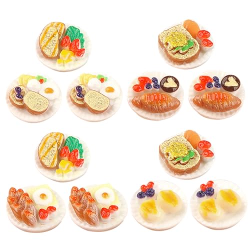 BESTonZON 12 Stück Simulierte Lebensmittel Mini Dekoration Miniatur Snack Spielzeug Gefälschtes Mini Dessert Modell Miniatur Dessert Mini Küchen Szenen Dekor Miniatur von BESTonZON