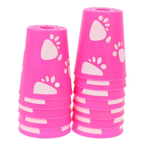 BESTonZON 12 Stück Tassen stapeln Stapelbare Tassen Pokalspiele Speed-Stapelbecher schnelles Pokalspiel Pokalstapelspiel Spiele zum schnellen Stapeln von Bechern Stack-Cup-Spiel Plastik Rosy BESTonZON 12 Stück Tassen stapeln Stapelbare Tassen Pokalspiele Speed-Stapelbecher schnelles Pokalspiel Pokalstapelspiel Spiele zum schnellen Stapeln von Bechern Stack-Cup-Spiel Plastik Rosy von BESTonZON